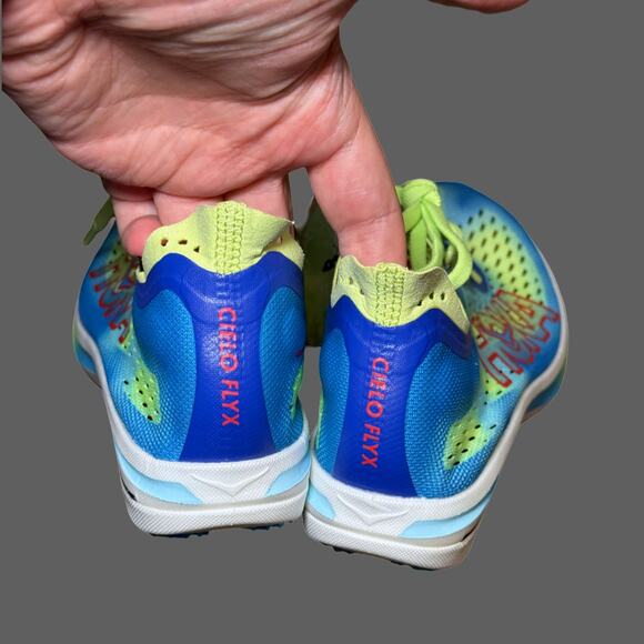 Hoka Cielo Track Spike FLYX USM6.5 USW8 NWOB Lettuce/Virtual Blue - Picture 4 of 6